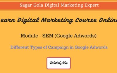 Digital Advertising Tutorials – Different Types of Campaigns in Google Adwords – Tutorial – Hindi