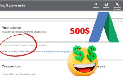 Digital Advertising Tutorials – Google Ads 500$ Threshold Method | Google AdWords 350$ Threshold Tutorial ↓  METHOD IN DESCRIPTION ↓