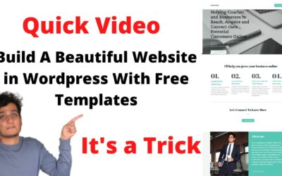 How To Make Website in WordPress With Free Template