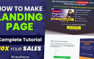 How to Create A Landing Page with WordPress Free, Lead Magnet & Course Selling Landing Page Tutorial