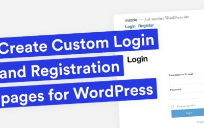 How to Create Custom Login & Register page on a WordPress Site