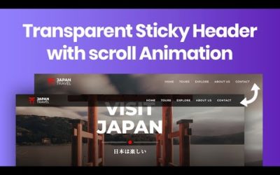 How to create a Transparent Sticky Header in WordPress with Elementor