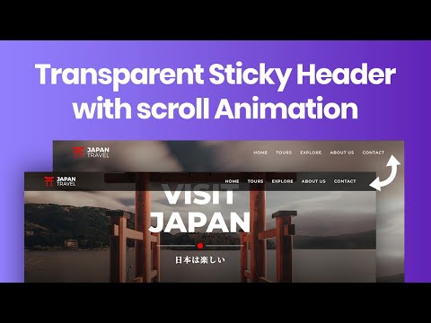 How to create a Transparent Sticky Header in WordPress with Elementor