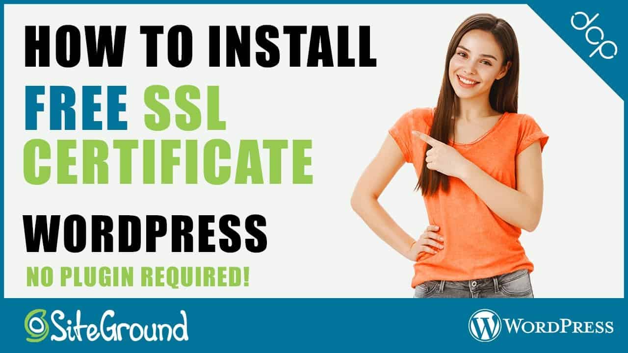 Install FREE WordPress Let's Encrypt SSL Certificate - SiteGround Tutorial