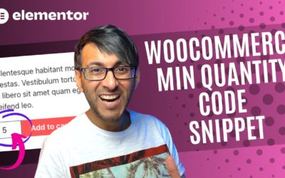 Set the Minimum Quantity for WooCommerce Products with Code Snippets – Elementor WordPress Tutorial