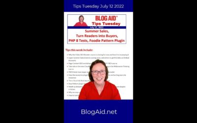 Tips Tuesday – Summer Sales, Turn Readers into Buyers, PHP 8 Tests, Foodie Pattern Plugin