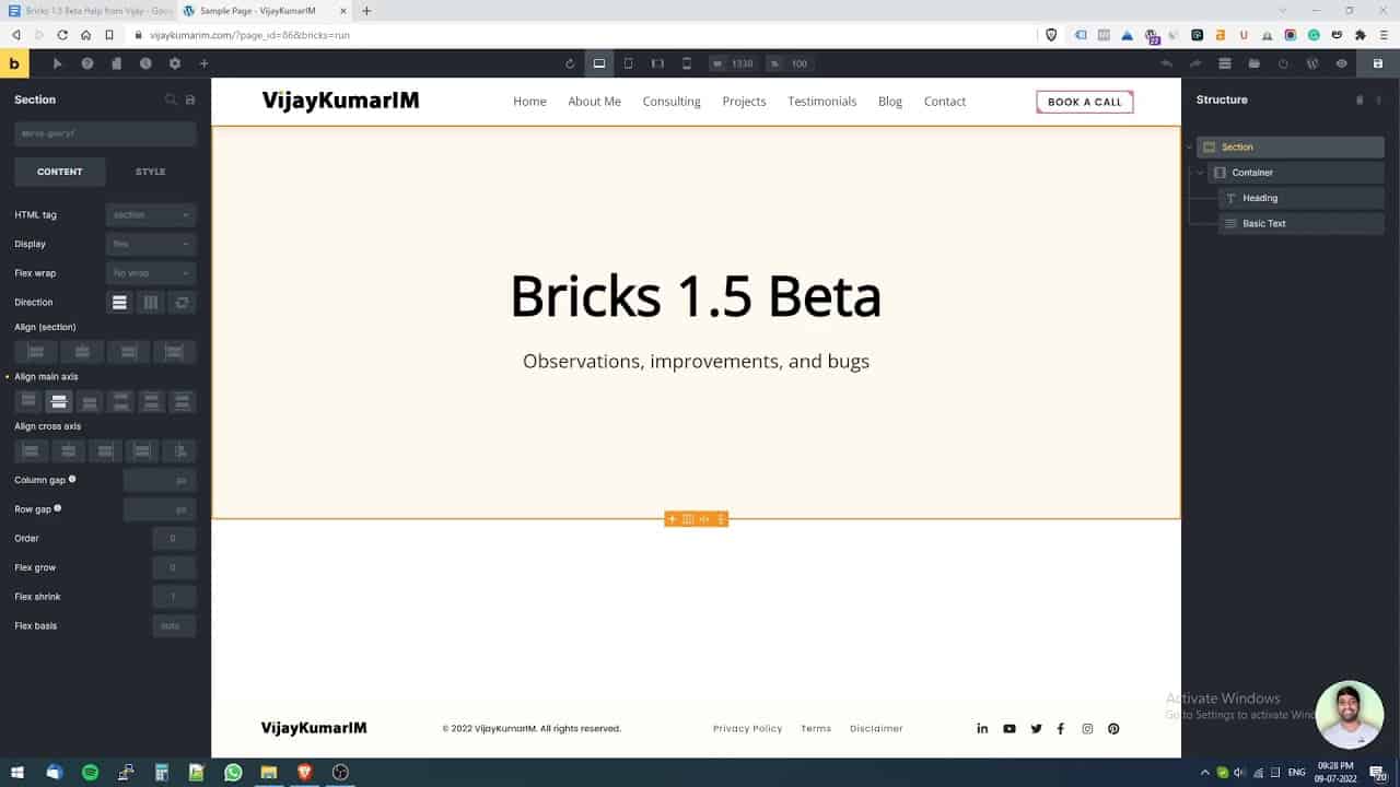 WordPress BricksBuilder 1.5 beta Improvements & Bug Report Video