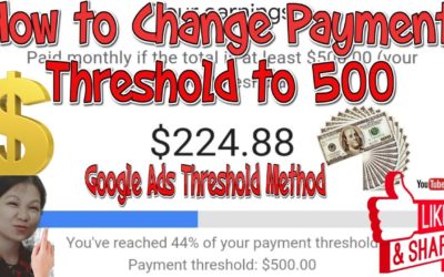 Digital Advertising Tutorials – HOW TO CHANGE GOOGLE ADSENSE PAYMENT THRESHOLD|TAGALOG