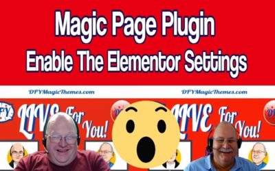 Magic Page Plugin Settings For Elementor