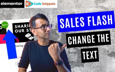 Change the Text in the Sales Flash – Elementor WordPress Tutorial