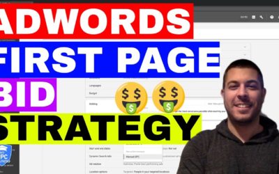 Digital Advertising Tutorials – Adwords First Page Bid (Tutorial) Adwords Bid Strategy For Winners