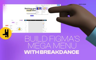 Figma.com Mega Menu Built with Breakdance Page Builder