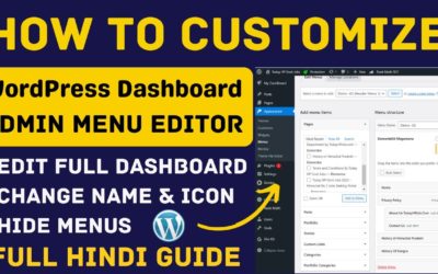 How To Customize WordPress Dashboard | Using WP Admin Menu Editor