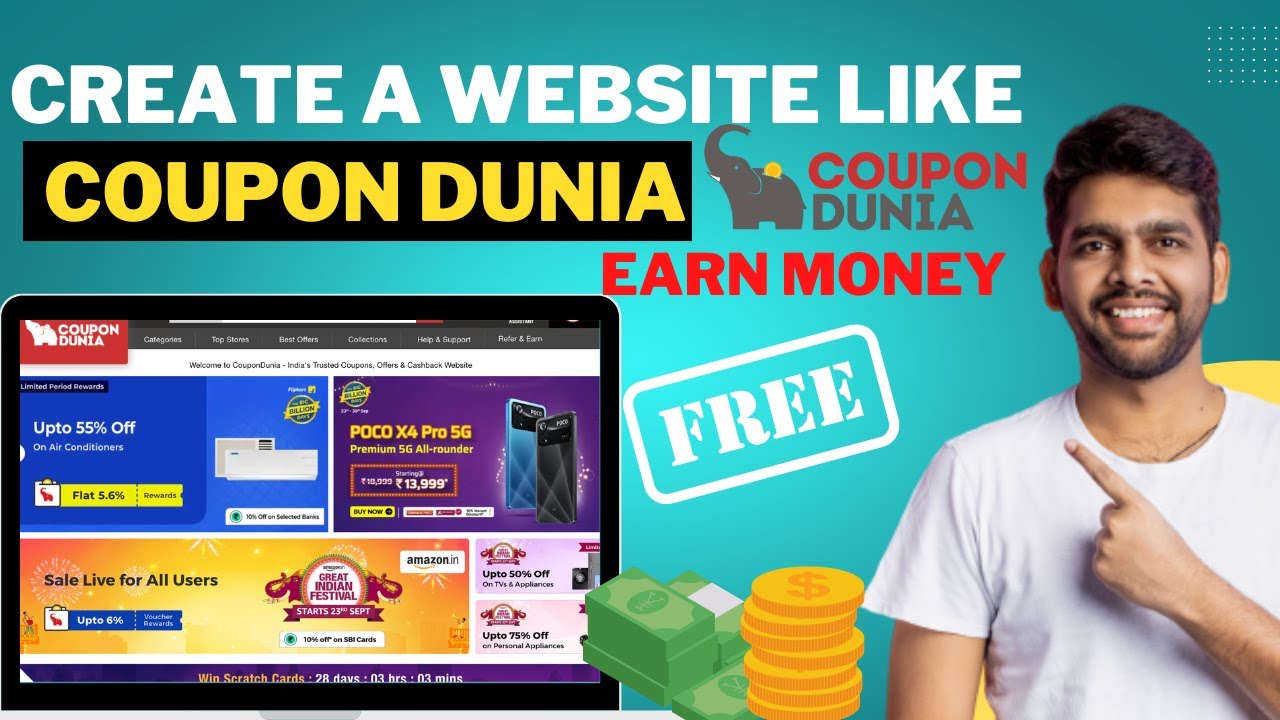 How to Create Coupon Code Website In Few Min | Coupons and Deals Website Kaise Banaye |