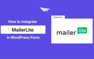 How to Integrate MailerLite with WordPress Form | Forminix – WordPress Form Builder