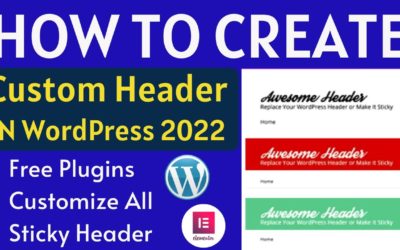 How to create Custom Header in WordPress Using Elementor Like Amazon, Business, Job Portal etc..