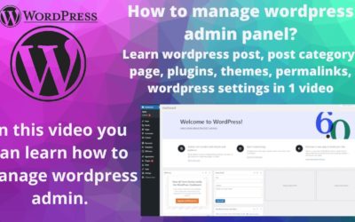 WordPress admin panel Beginners guide | WordPress admin panel tutorial