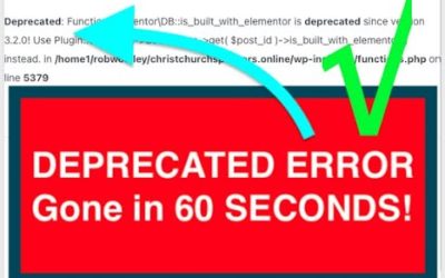 "DEPRECATED" website error SOLVED in 60 SECONDS free! WP_DEBUG issue. Elementor plugin solution.