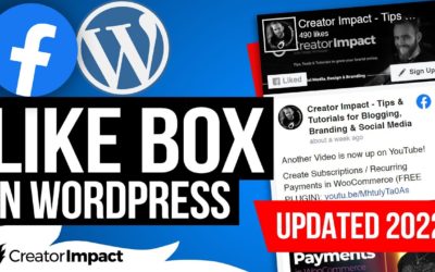 Add a Facebook Page Plugin ('Like Box') to WordPress in 2022