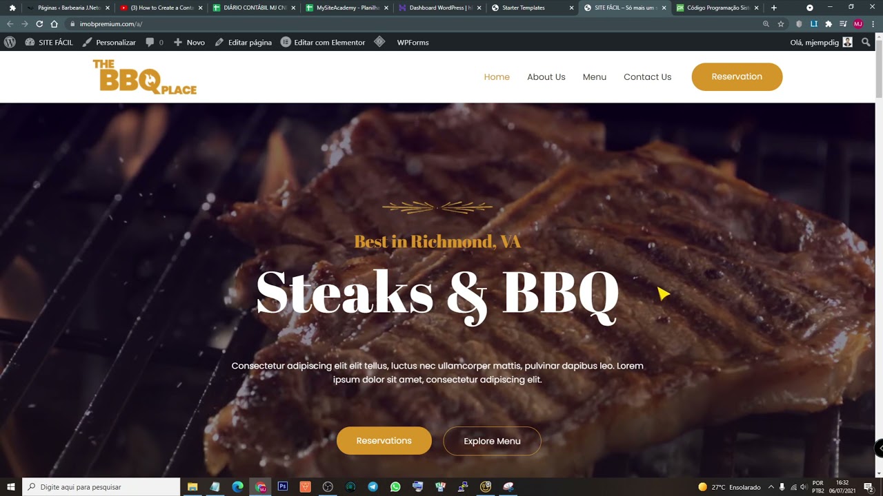 Ⓜ | Como Montar Um Site PROFISSIONAL de Churrascaria | Negócio Online