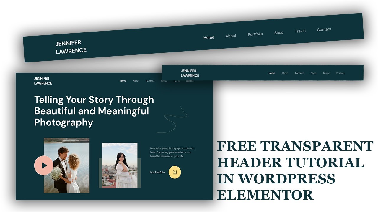 Free Transparent Header Tutorial in Wordpress Elementor Free