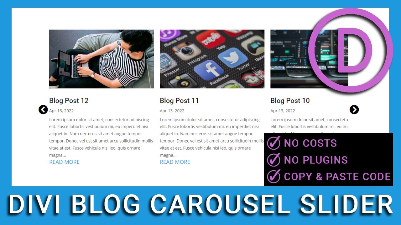 How to Easily Add A Divi Carousel Slider to the Blog Module