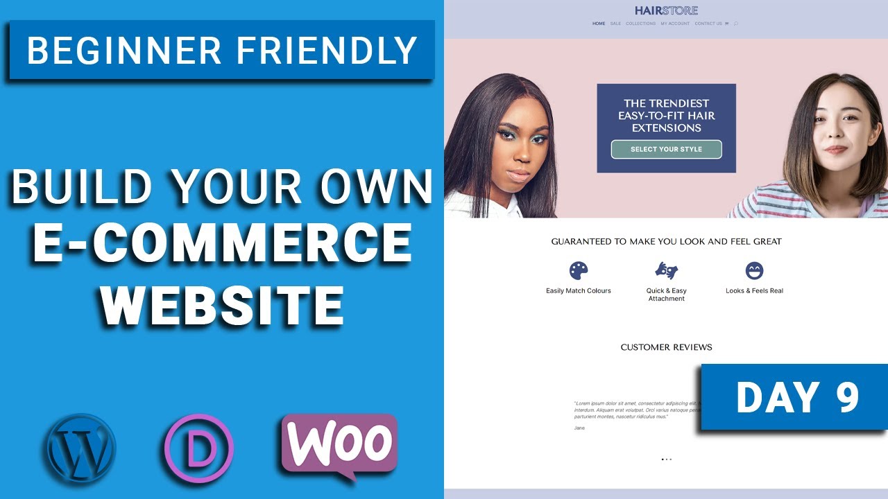 How to Make a Website For Selling Hair | E-commerce Website | Day 9