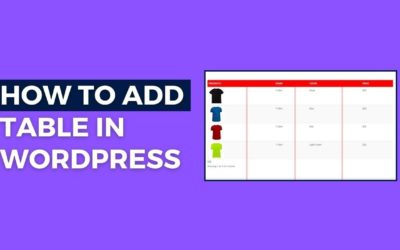 How to create a Table in WordPress [ বাংলা ]