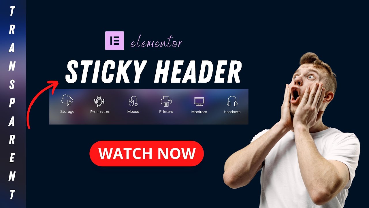 How to create a Transparent Sticky Header in WordPress with Elementor [Without Plugin]