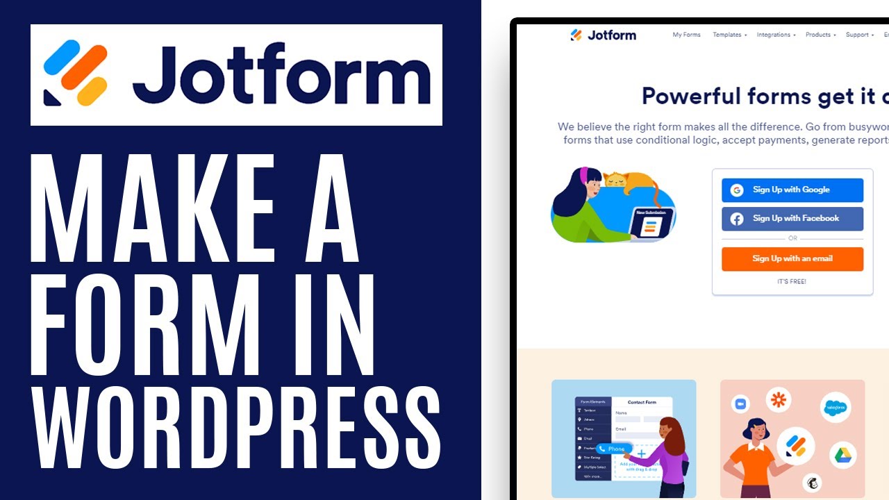 How to make a form with WordPress using JotForm - Quick and Easy! (2022)