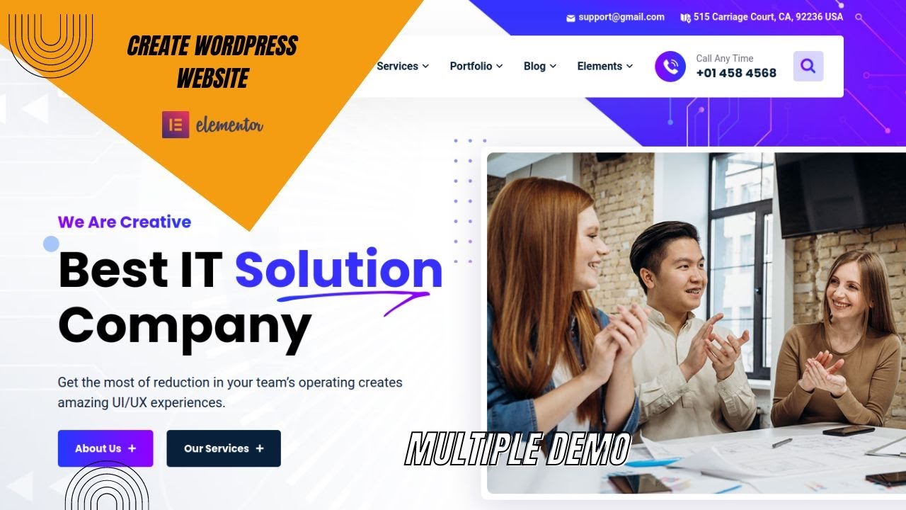 IT Solutions & Services Website | 6 Complete Multipage Singlepage Demo | ITfirm Elementor Theme