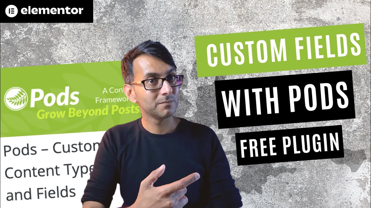 Pods – Custom Content Types and Custom Fields Free Plugin and not ACF - Elementor Wordpress Tutorial