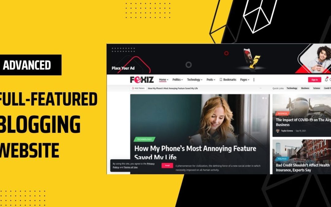 Advanced Full-Featured Blog Website | Best News, Magazine, Elementor Blogging Theme |  Foxiz  Theme