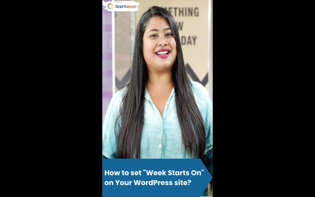 How to Set “Week Starts On” on Your WordPress Site? #shorts