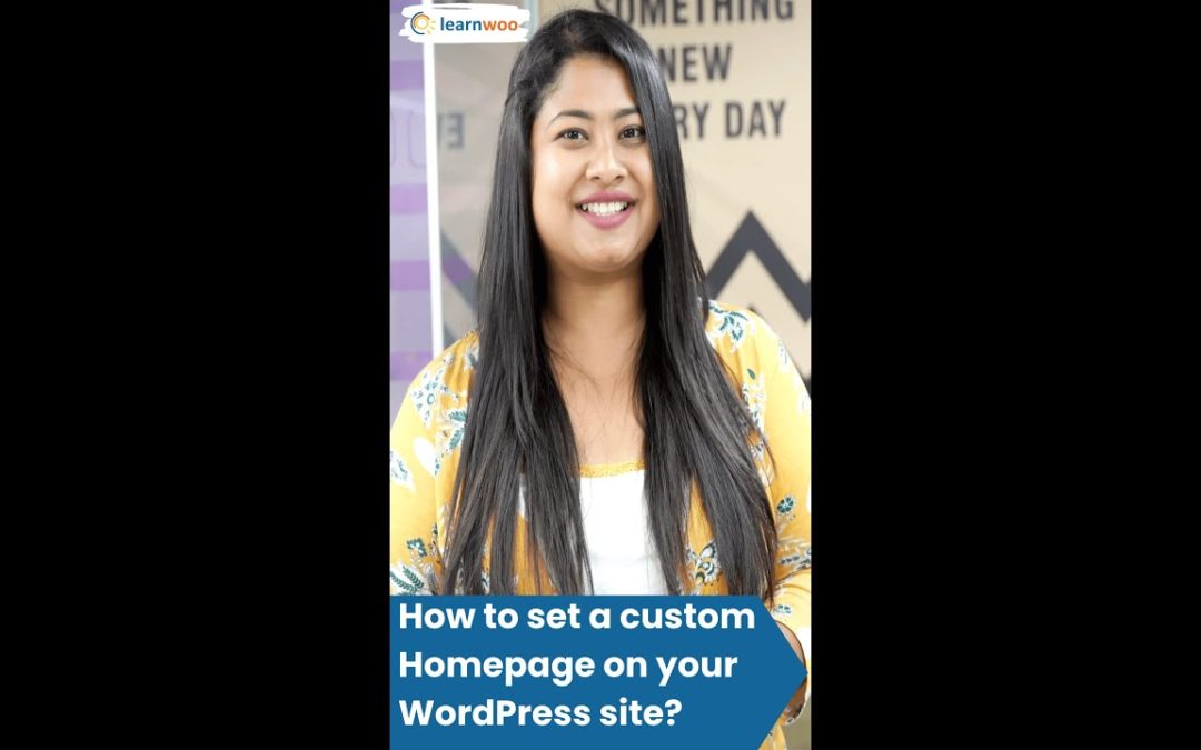 How to Set a Custom Homepage on your WordPress Site? #shorts