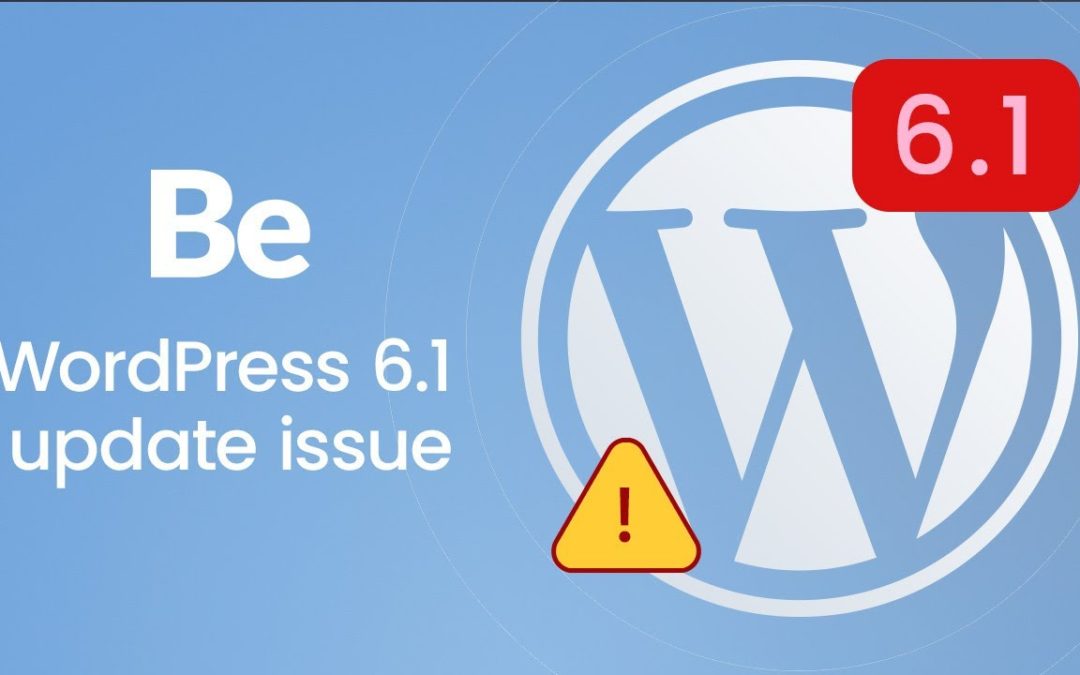 WordPress 6.1 Update Issue