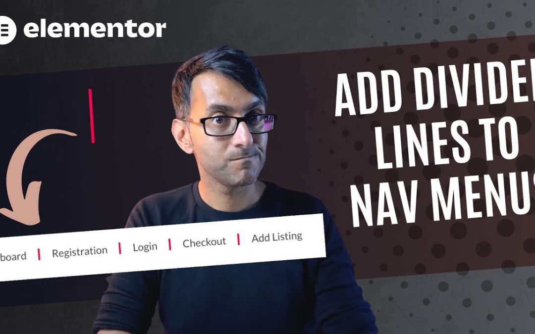 Add Divider Lines to Navigation Menus – Elementor WordPress Tutorial