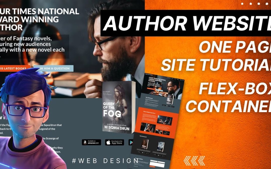 Create an Author Book Writer Website – Elementor Flex-box Container – Elementor WordPress Tutorial