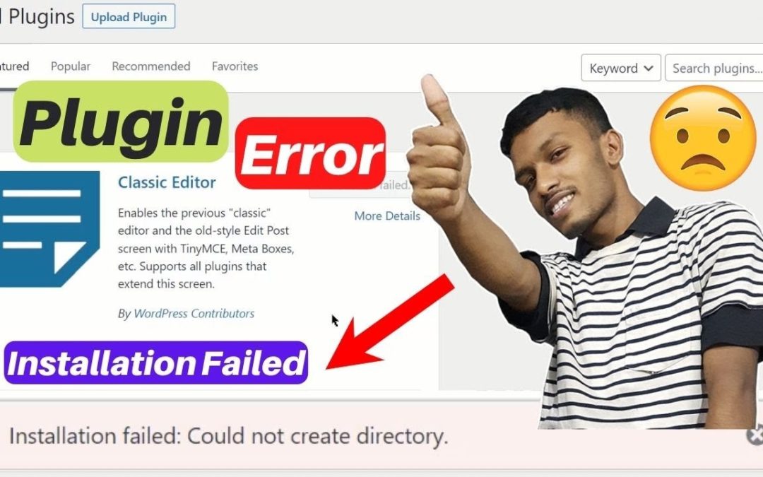 Plugin Installation Failed Could Not Create Directory How To Fix | How to fix plugin error #blogger